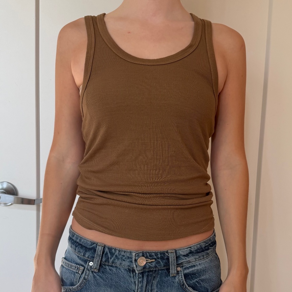 Penny Brown Racerback Tank Top